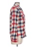 Win Win 100% Polyester Plaid Red Long Sleeve Blouse Size L - photo 4
