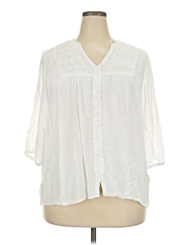 Woman Within 3/4 Sleeve Blouse (view 1)