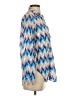 Roberta Roller Rabbit 100% Cotton Chevron-herringbone Blue Long Sleeve Blouse Size XS - photo 1