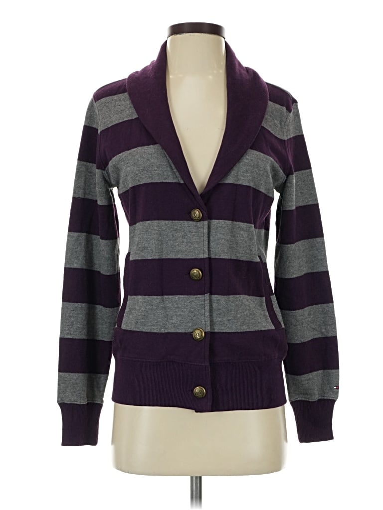 Tommy Hilfiger Cardigan Sweater In Purple