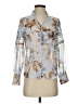 White House Black Market 100% Polyester Silver Long Sleeve Blouse Size XXS - photo 1