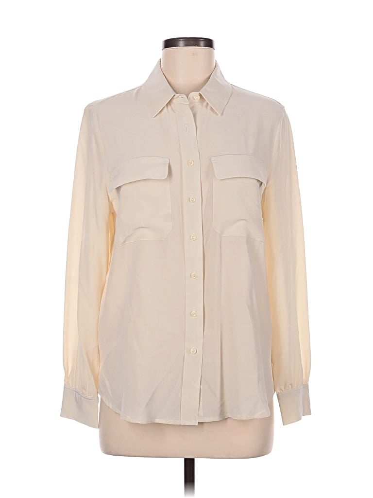 Pre-owned Derek Lam Long Sleeve Blouse In Ivory
