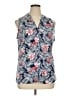 LYNN Ryan 100% Polyester Blue Sleeveless Blouse Size 1X - photo 1