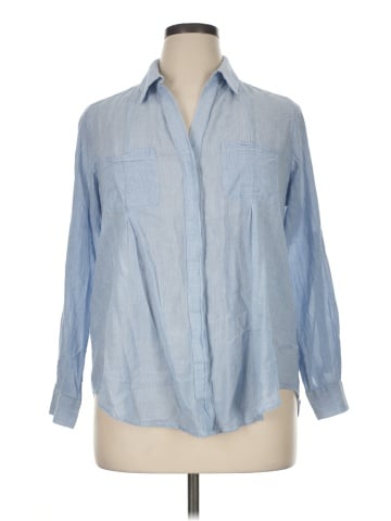 Lord & Taylor 3/4 Sleeve Button-Down Shirt (view 1)