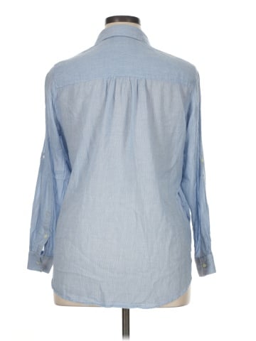 Lord & Taylor 3/4 Sleeve Button-Down Shirt (view 2)