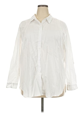 Gloria Vanderbilt 3/4 Sleeve Button-Down Shirt (view 1)