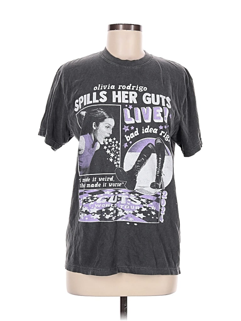 Pre-owned Assorted Brands Short Sleeve T-shirt In Gray
