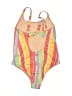 Roxy Stripes Yellow One Piece Swimsuit Size 12 - photo 2