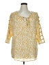 Como Blu Gold 3/4 Sleeve Blouse Size 1X - photo 1