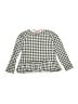 Crewcuts Checkered-gingham Black Gray Long Sleeve Blouse Size 6 - 7 - photo 1