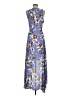 Abbeline 100% Polyester Print Blue Casual Dress Size M - photo 2