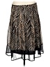 AB Studio 100% Polyester Animal Print Black Casual Skirt Size 6 - photo 1