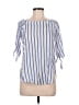 Status by Chenault Blue Short Sleeve Blouse Size M - photo 1