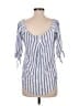 Status by Chenault Blue Short Sleeve Blouse Size M - photo 2