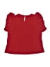Shein Red Short Sleeve Top Size 4 - photo 2