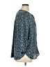 Jachs Girlfriend 100% Polyester Blue 3/4 Sleeve Blouse Size XL - photo 4