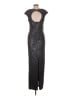 Xscape Metallic Black Cocktail Dress Size 12 - photo 2
