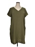 Apt. 9 Solid Green Casual Dress Size XL - photo 1