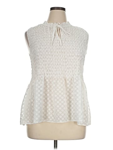 Rose + Olive Sleeveless Blouse (view 1)