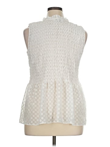 Rose + Olive Sleeveless Blouse (view 2)