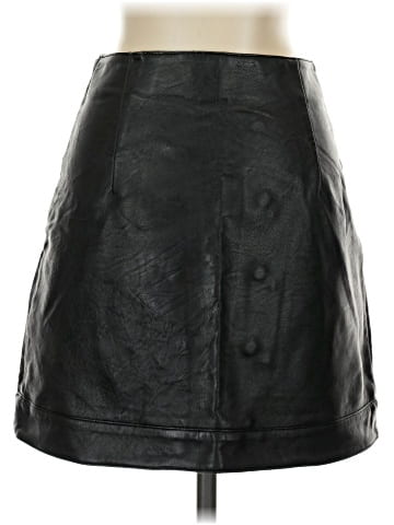Topshop Faux Leather Skirt (view 2)