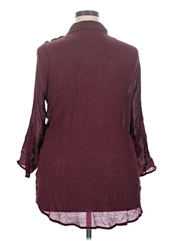 Maurices 3/4 Sleeve Button-Down Shirt (view 2)