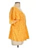 Torrid Yellow Short Sleeve Blouse Size Lg Plus (0) - photo 4