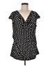 Calvin Klein Polka Dots Black Short Sleeve Blouse Size M - photo 1