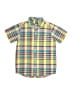 Tea 100% Cotton Plaid Yellow Short Sleeve Button-Down Shirt Size 7 - photo 1