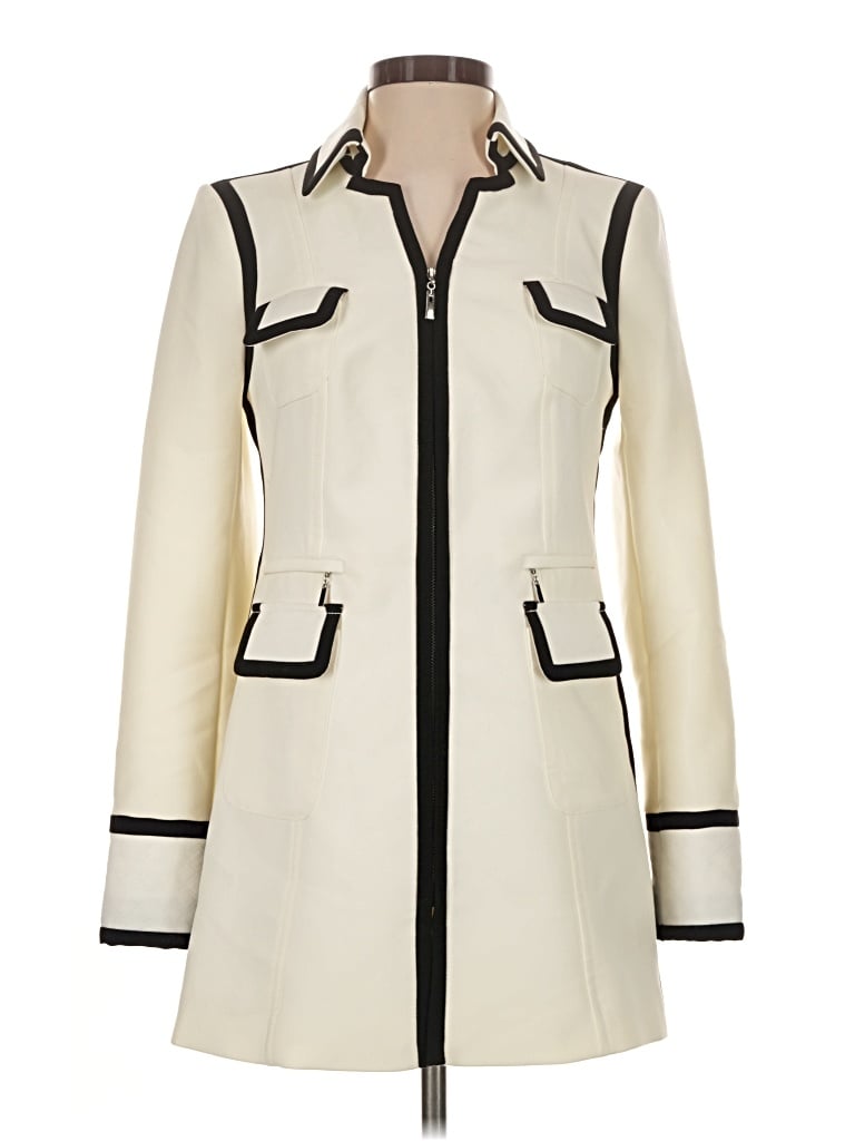 White House Black Market Coat In Ivory