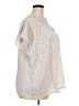 Bobeau 100% Polyester Stars Ivory Short Sleeve Blouse Size 2X - photo 4