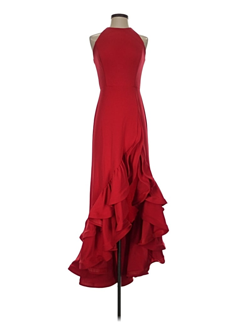 Pre-owned Betsy & Adam Cocktail Dress In Red