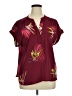 Apt. 9 100% Polyester Burgundy Short Sleeve Blouse Size XL - photo 1