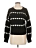 Francesca's 100% Acrylic Hearts Black Pullover Sweater Size S - photo 1