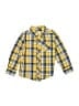 Old Navy 100% Cotton Plaid Yellow Long Sleeve Button-Down Shirt Size 4T - photo 1