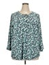 Karl Lagerfeld Paris Teal 3/4 Sleeve Blouse Size 2X - photo 1