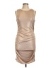 Derek Heart Solid Tan Cocktail Dress Size L - photo 1