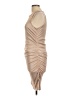 Derek Heart Solid Tan Cocktail Dress Size L - photo 5