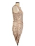 Derek Heart Solid Tan Cocktail Dress Size L - photo 4
