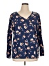 North Style Blue Long Sleeve Henley Size XL - photo 1
