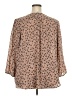Monday Fun 100% Polyester Tan 3/4 Sleeve Blouse Size 2X - photo 2