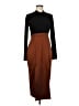 BCBGeneration Color Block Brown Casual Dress Size M - photo 1
