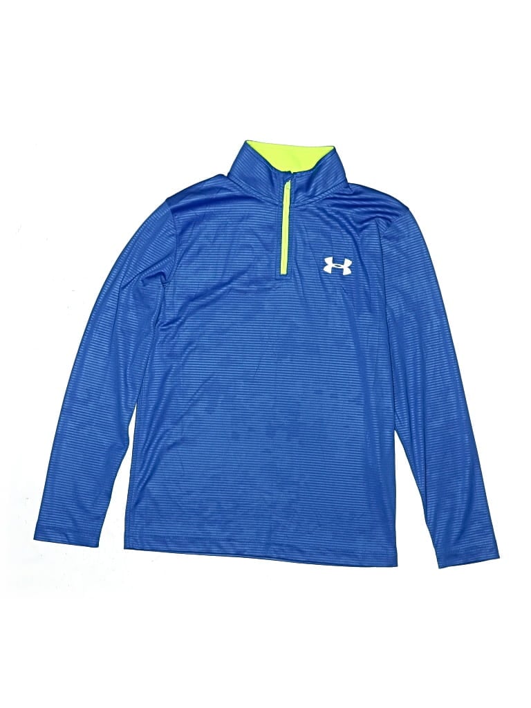 Pre-owned Under Armour Kids' Long Sleeve Polo Shirt In Blue
