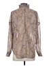 Elan 100% Polyester Paisley Tan Long Sleeve Blouse Size S - photo 2