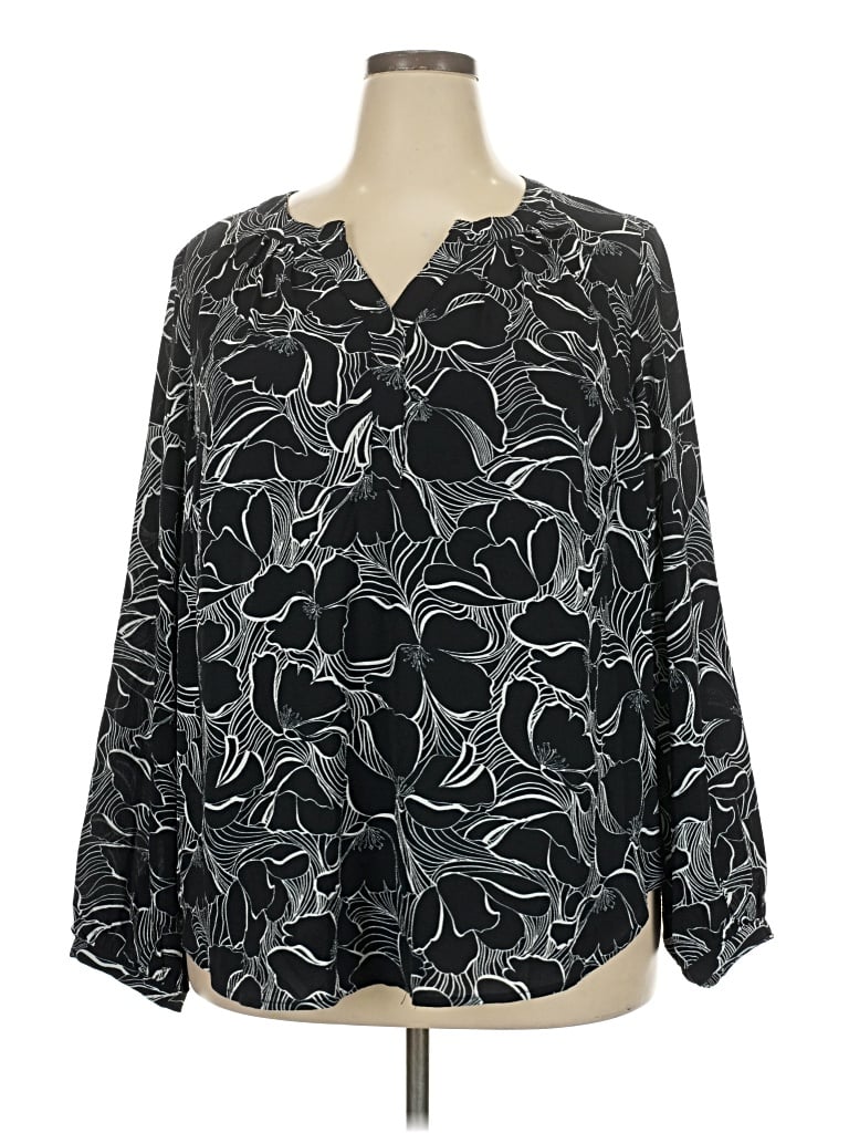 Pre-owned 41hawthorn Long Sleeve Blouse In Black