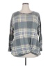 Truself Plaid Gray 3/4 Sleeve T-Shirt Size 2X - photo 1