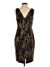 Eccoci 100% Cotton Animal Print Brown Cocktail Dress Size 4 - photo 2