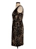 Eccoci 100% Cotton Animal Print Brown Cocktail Dress Size 4 - photo 5