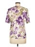 Blair 100% Polyester Floral Purple Short Sleeve T-Shirt Size M - photo 2