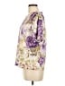 Blair 100% Polyester Floral Purple Short Sleeve T-Shirt Size M - photo 5